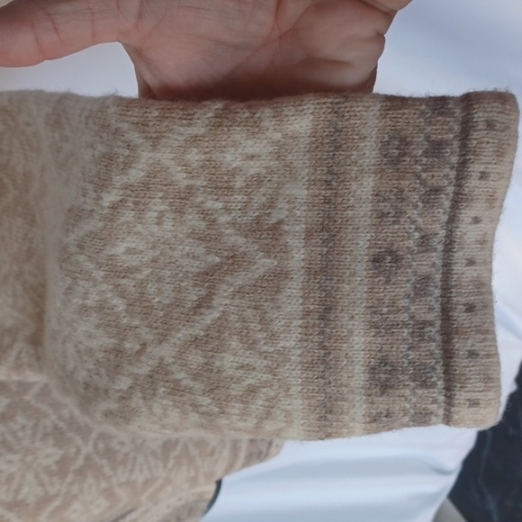 Coldwater Creek Womens Beautiful Snowflake ❄️ Zip Up WOOL Blend Cardigan SZ M - Picture 4 of 9